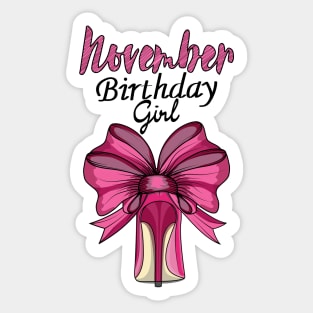 November Birthday Girl Sticker